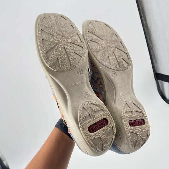 Rieker Doris 85 Floral Slip On Loafer Shoes Womens Size 11.5 Anti-Stress Comfort - Picture 6 of 9